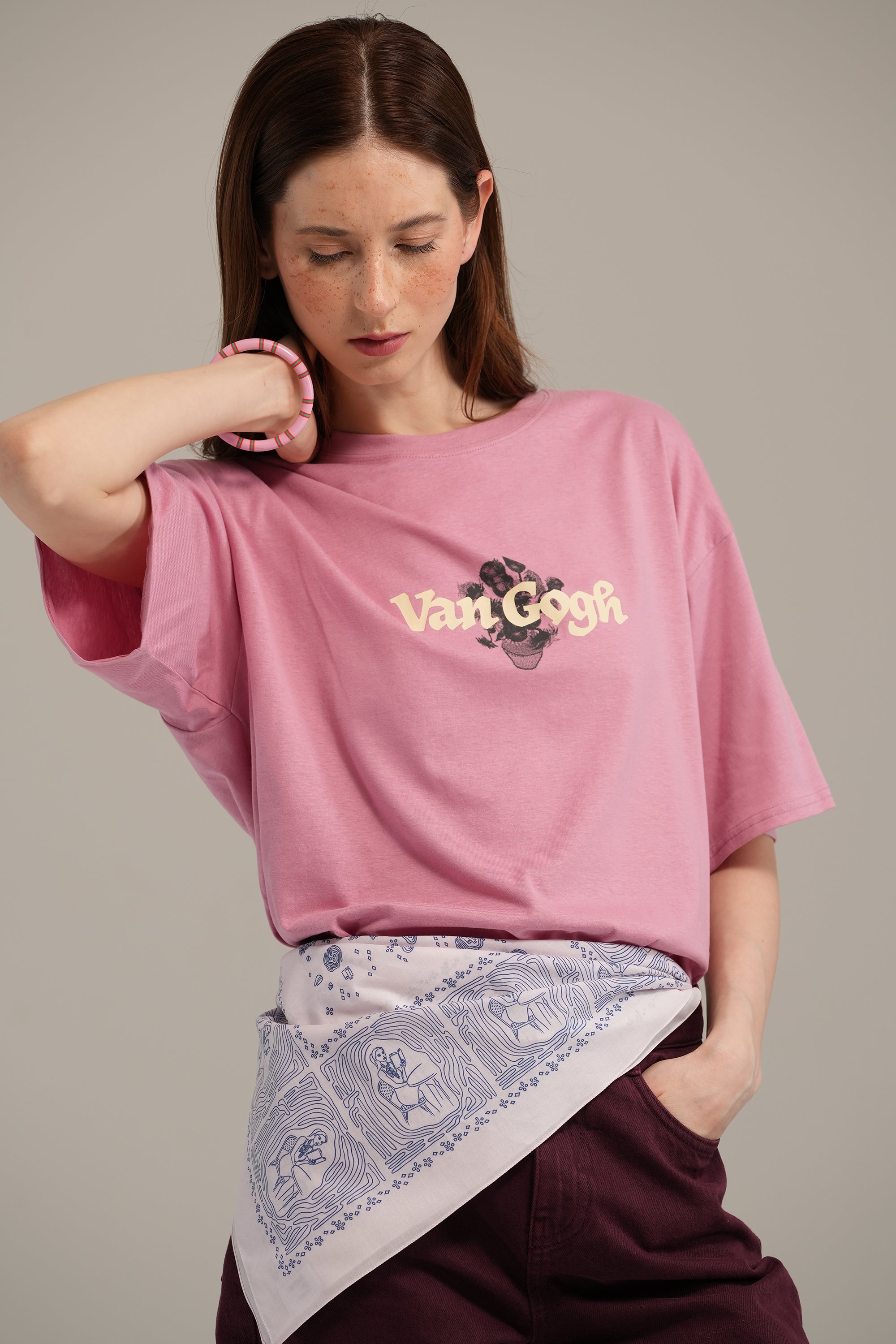 The Girl Who Loves Reading Pink Cotton Bandana