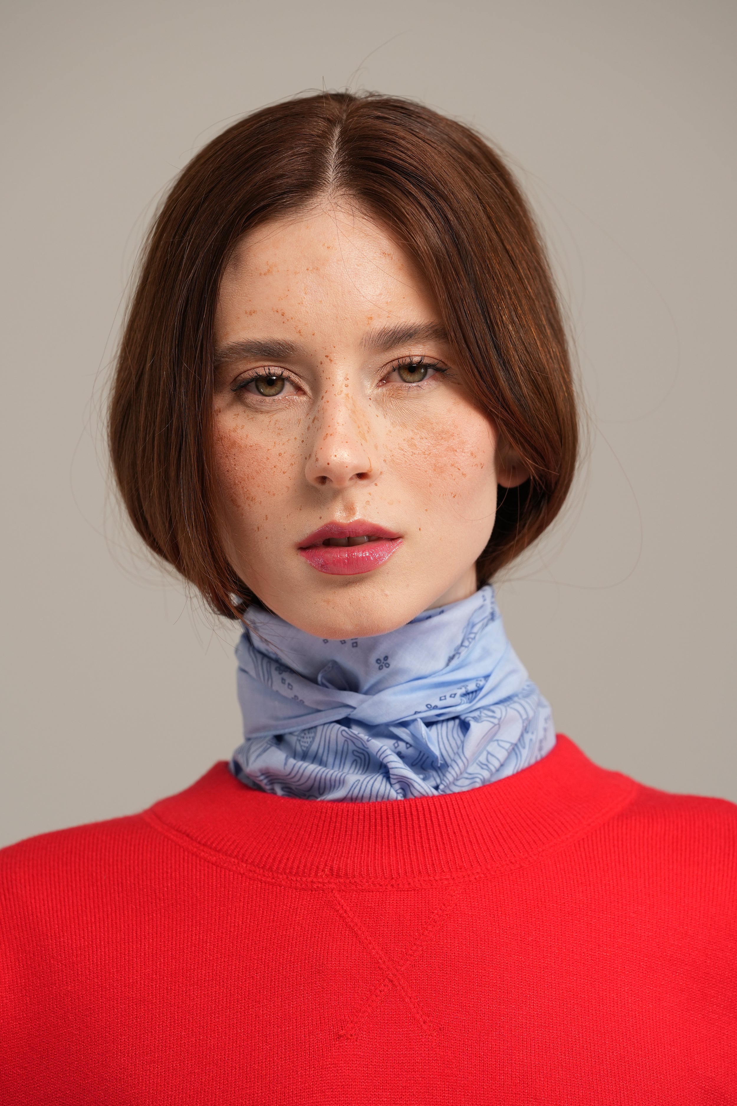 The Girl Who Loves Reading Vintage Blue Cotton Bandana