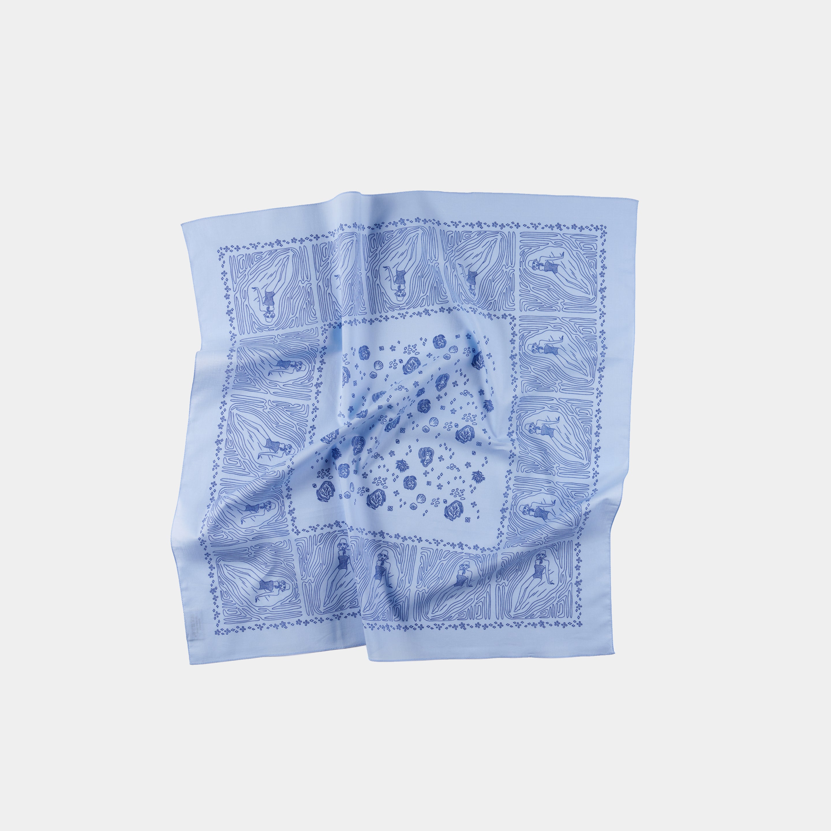 Beach Babe Light Blue Cotton Bandana