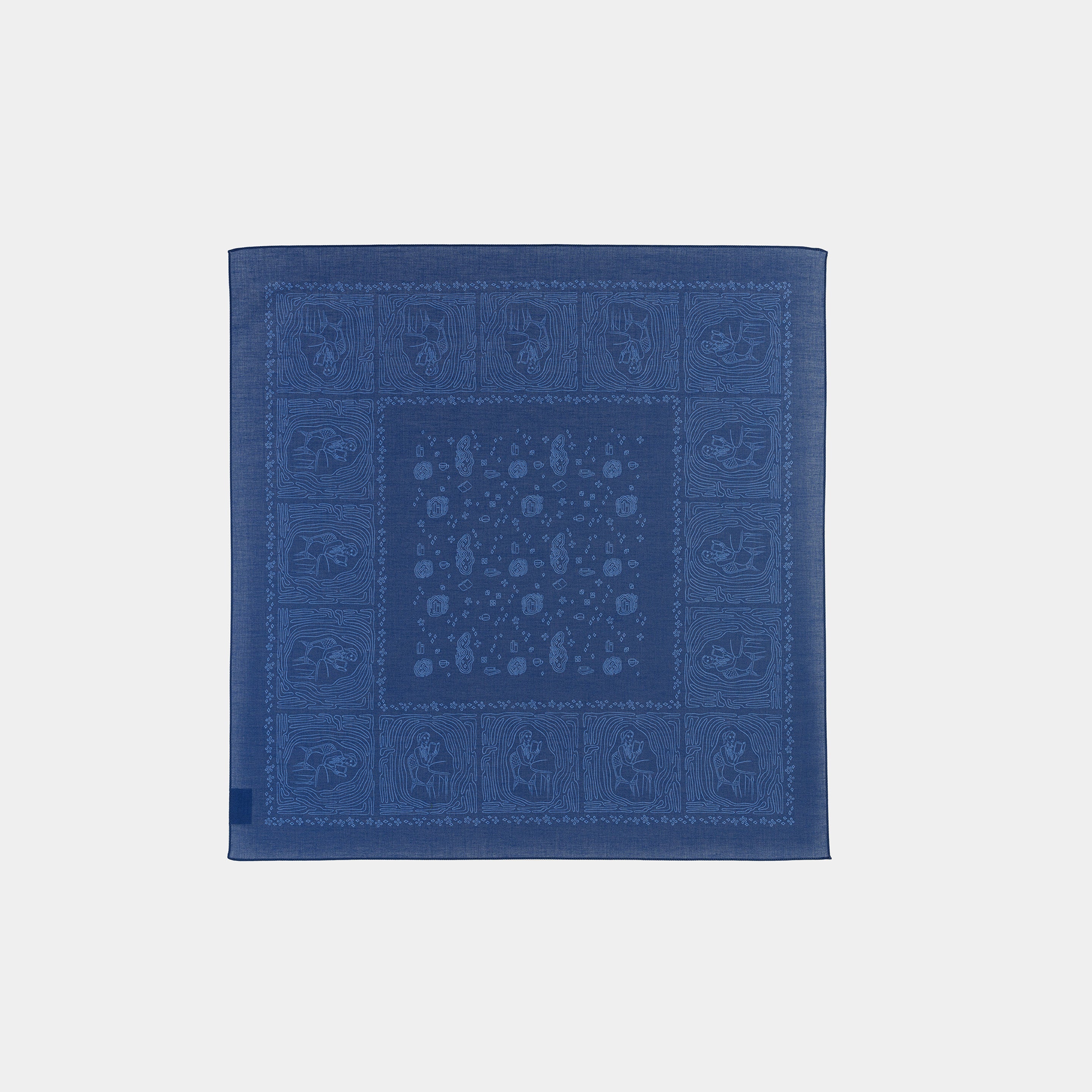 The Girl Who Loves Reading Night Blue Cotton Bandana