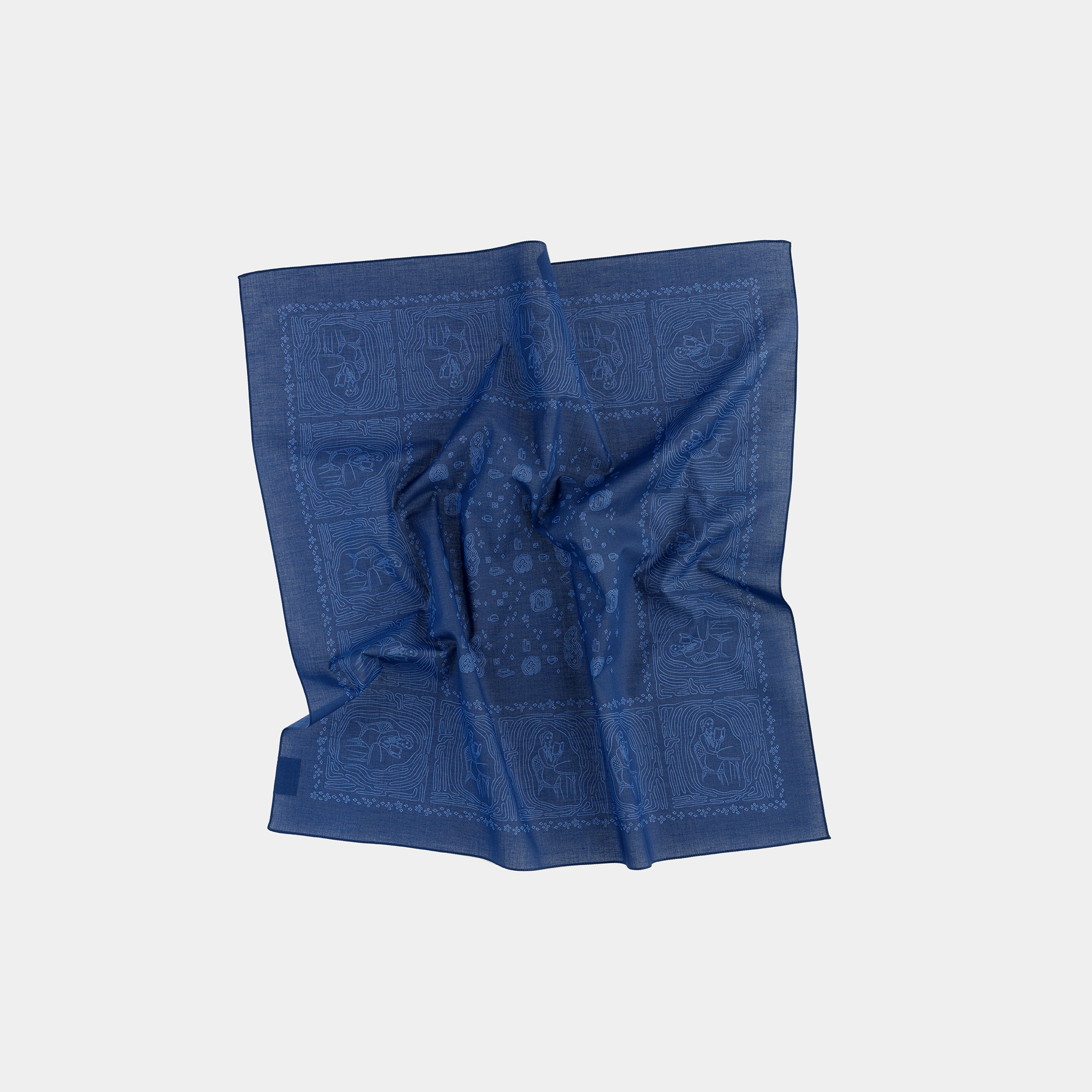 The Girl Who Loves Reading Night Blue Cotton Bandana