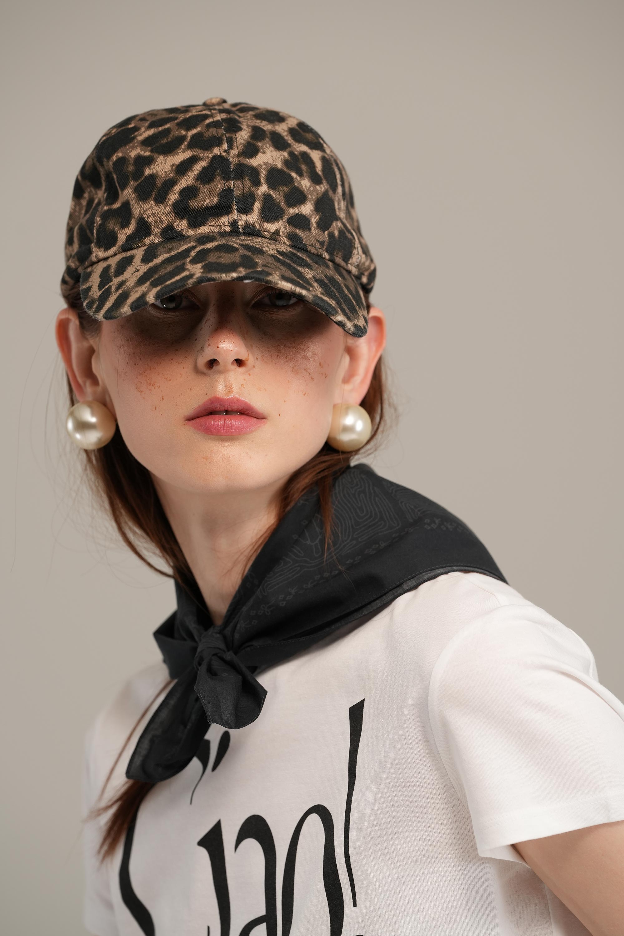Globe Trotter Black Cotton Bandana