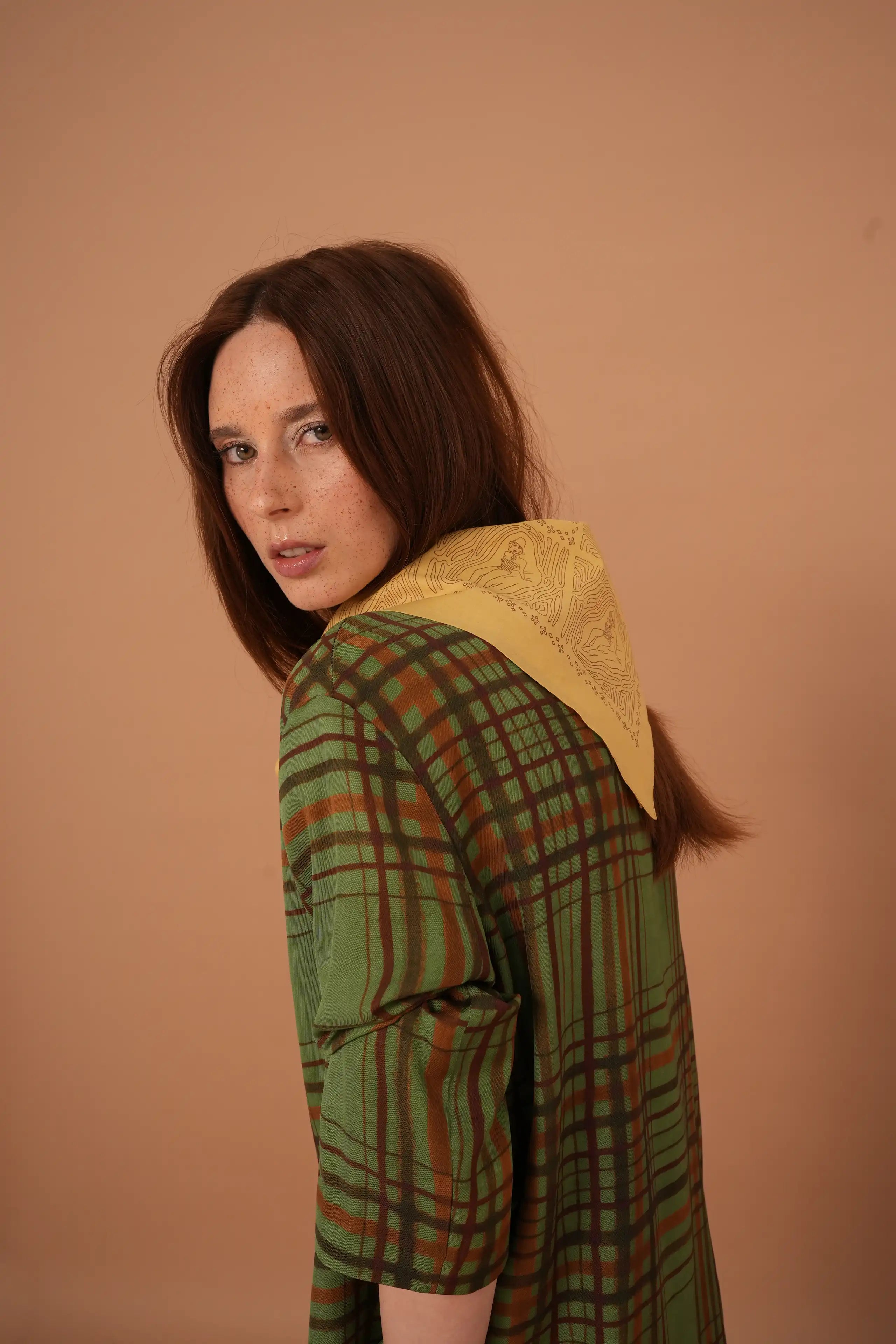 Beach Babe Mustard Cotton Bandana