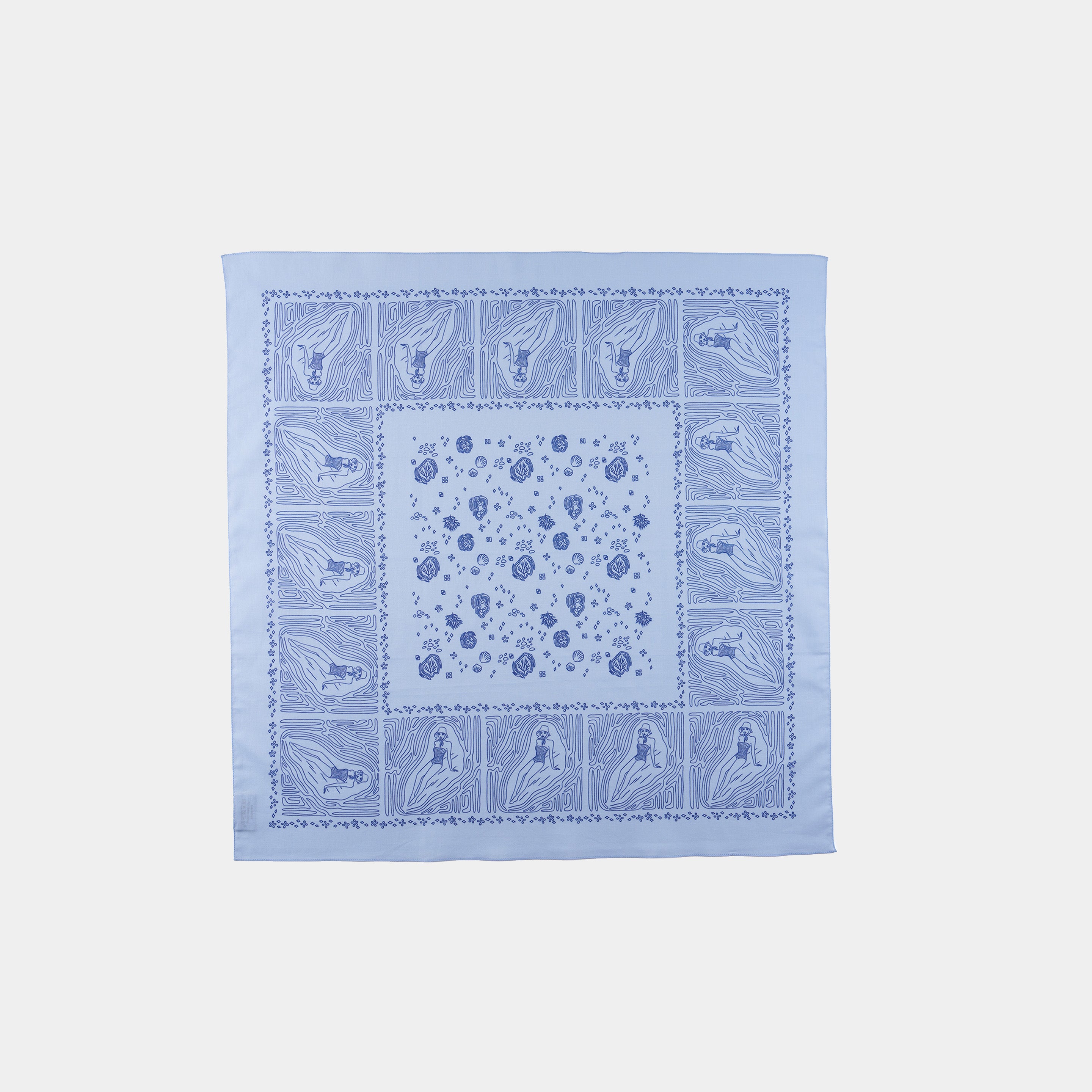 Beach Babe Light Blue Cotton Bandana