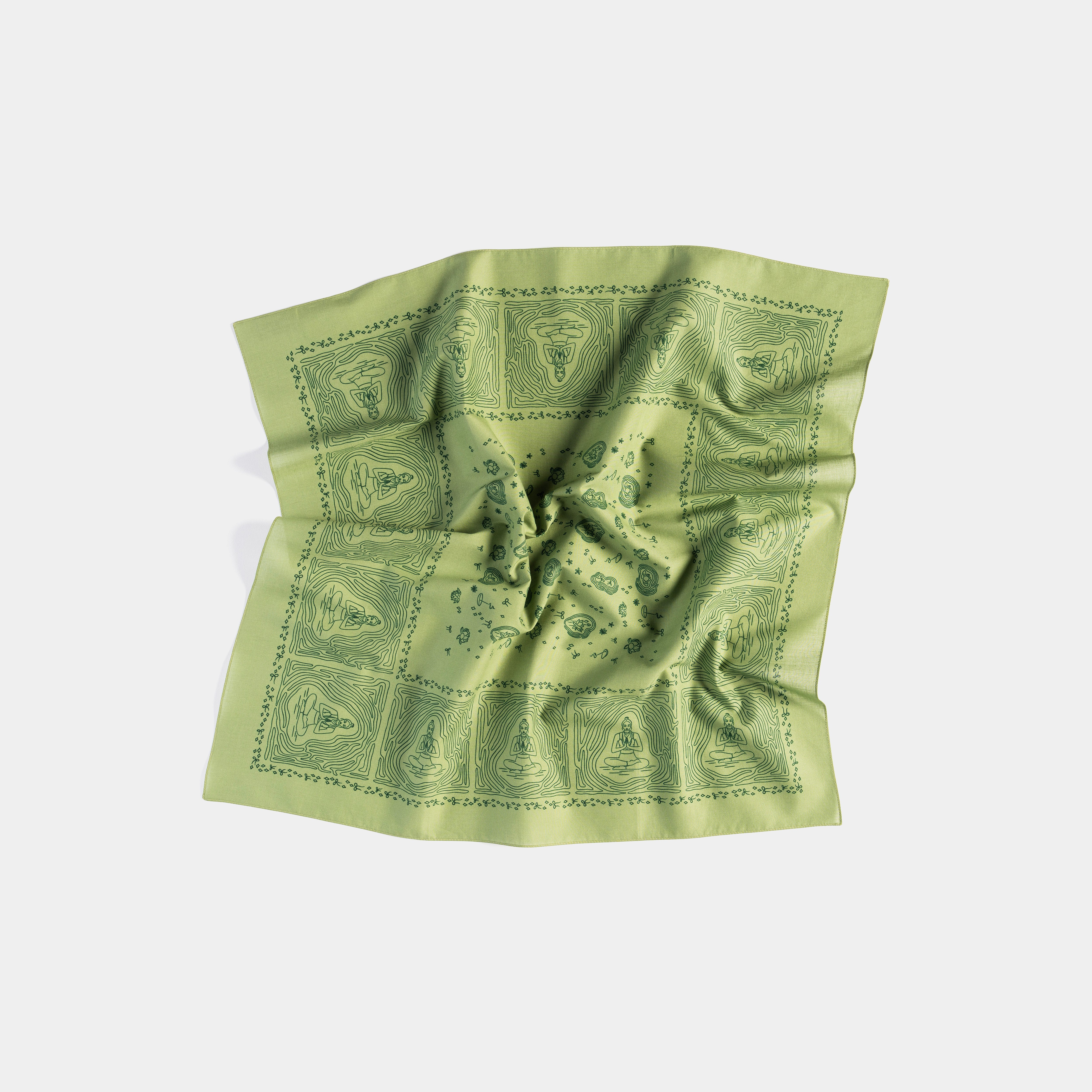 Flow Kiwi Green Cotton Bandana