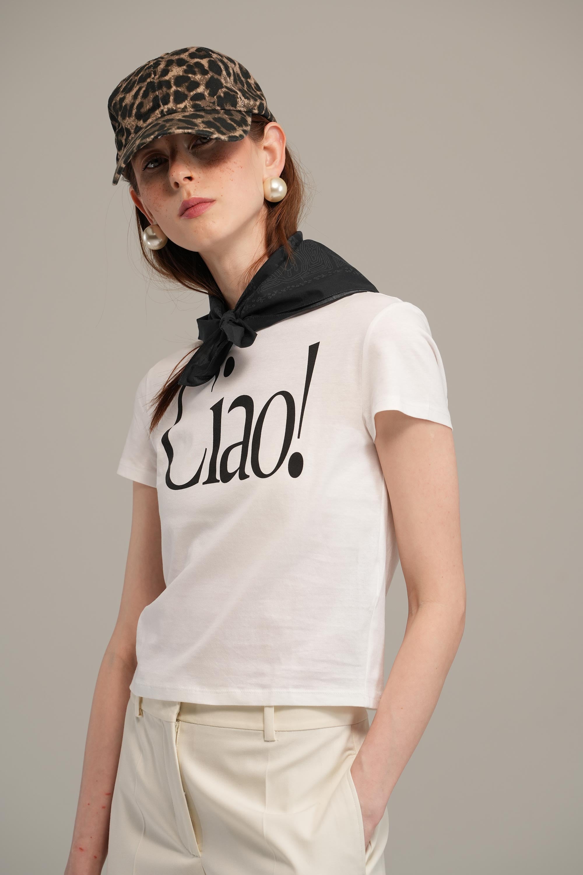 Globe Trotter Black Cotton Bandana