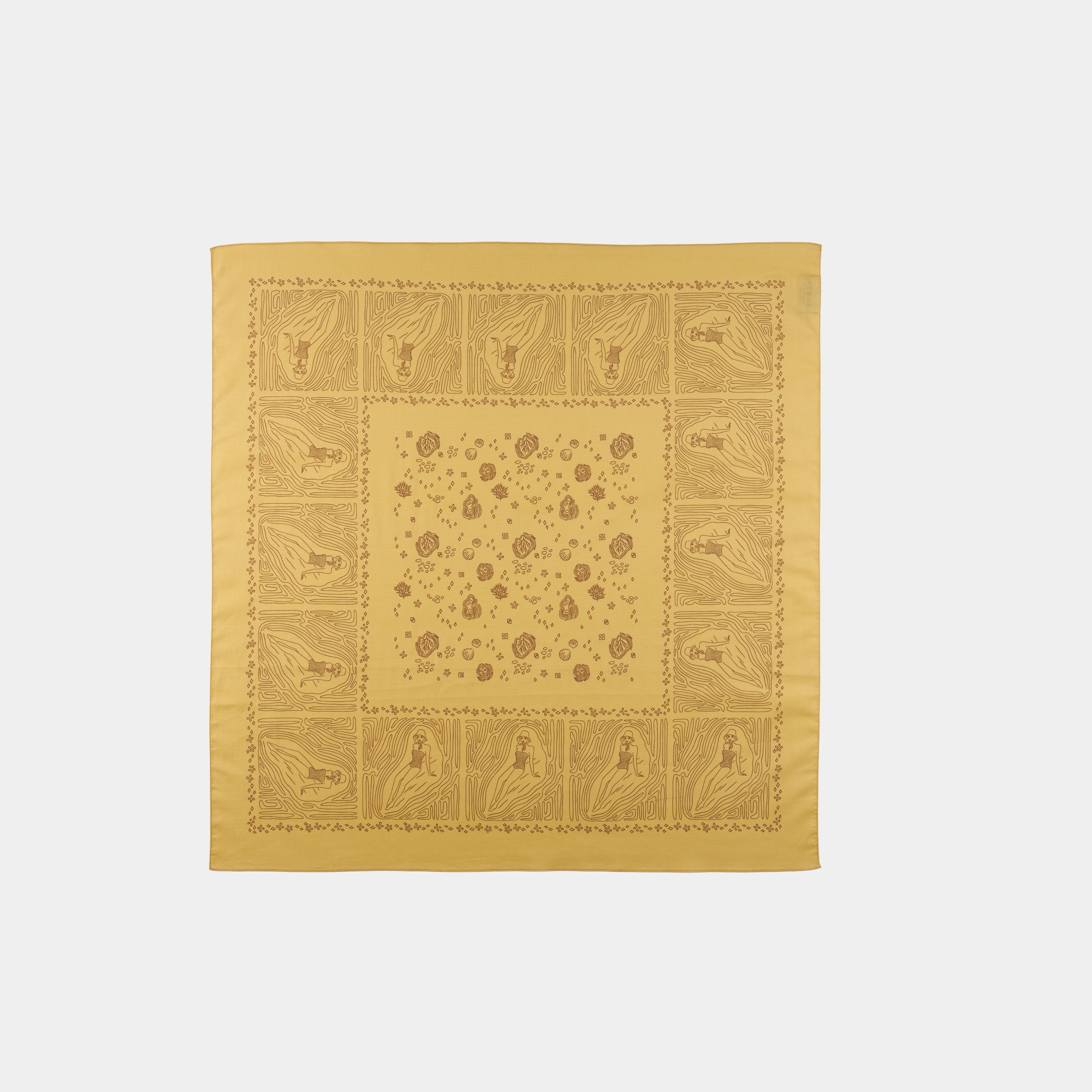 Beach Babe Mustard Cotton Bandana